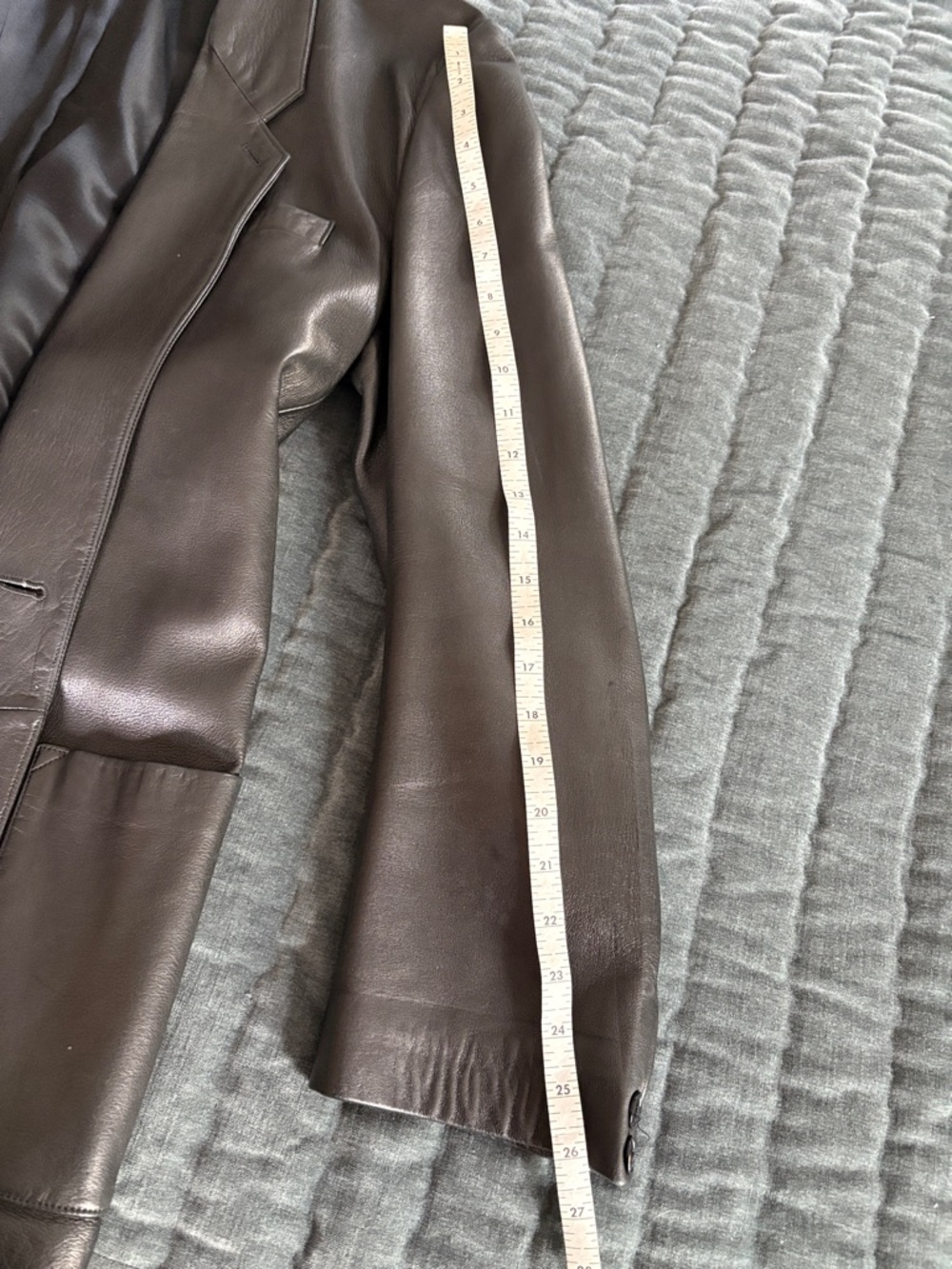 Agnes B. Black Leather Jacket - Picture 9 of 14